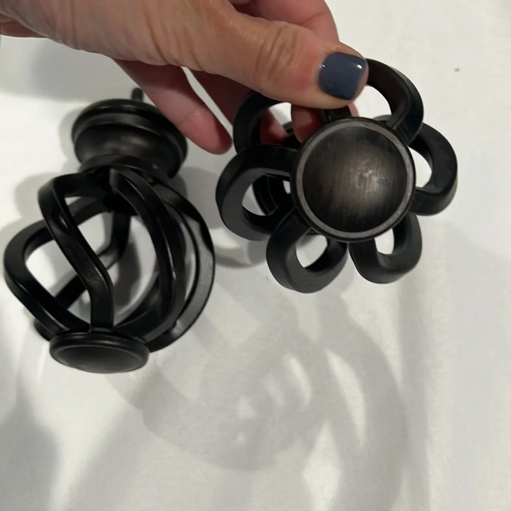 Curtain rod finials. Set of 2.
